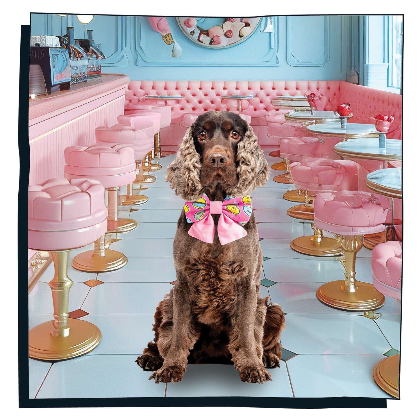 'Doggy Donut' Sailor Bow Tie