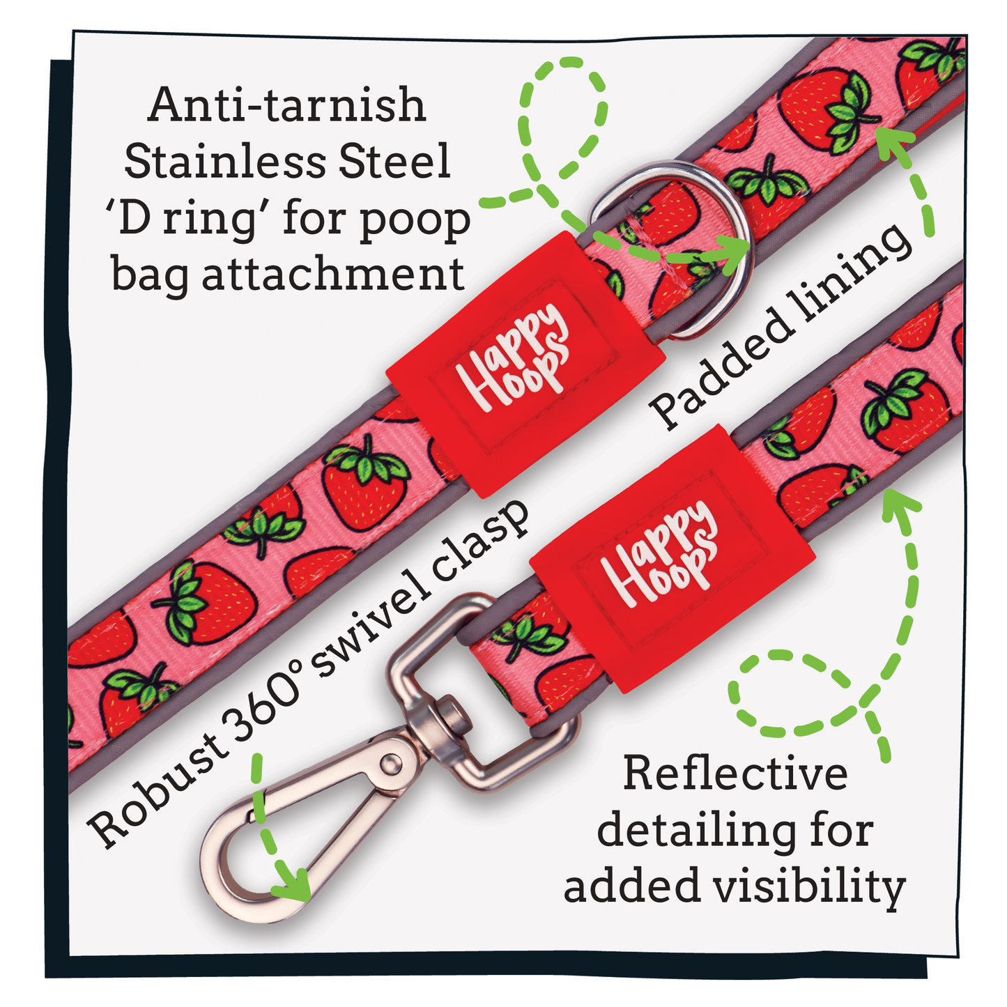 'Strawbabe' Dog Lead