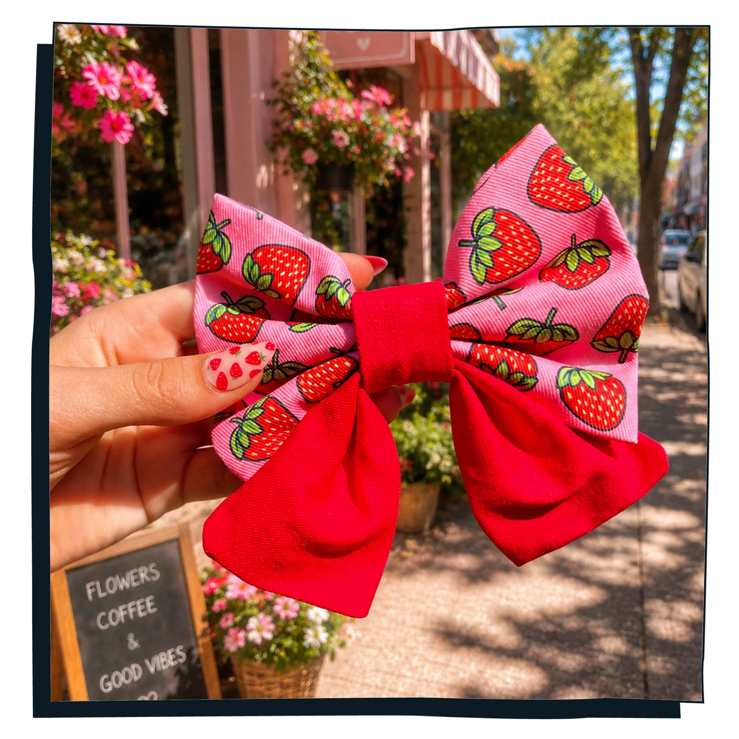 'Strawbabe' Sailor Bow Tie
